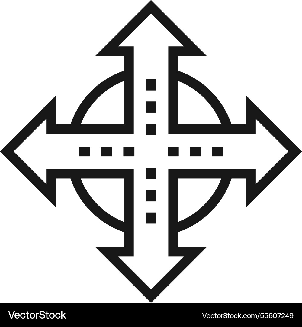 Decision flat line web icon concept Royalty Free Vector