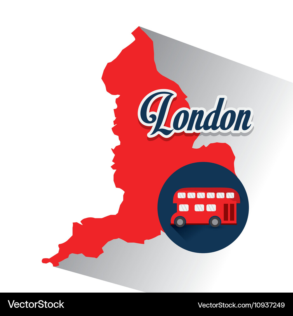 Isolated map and bus design Vector Image