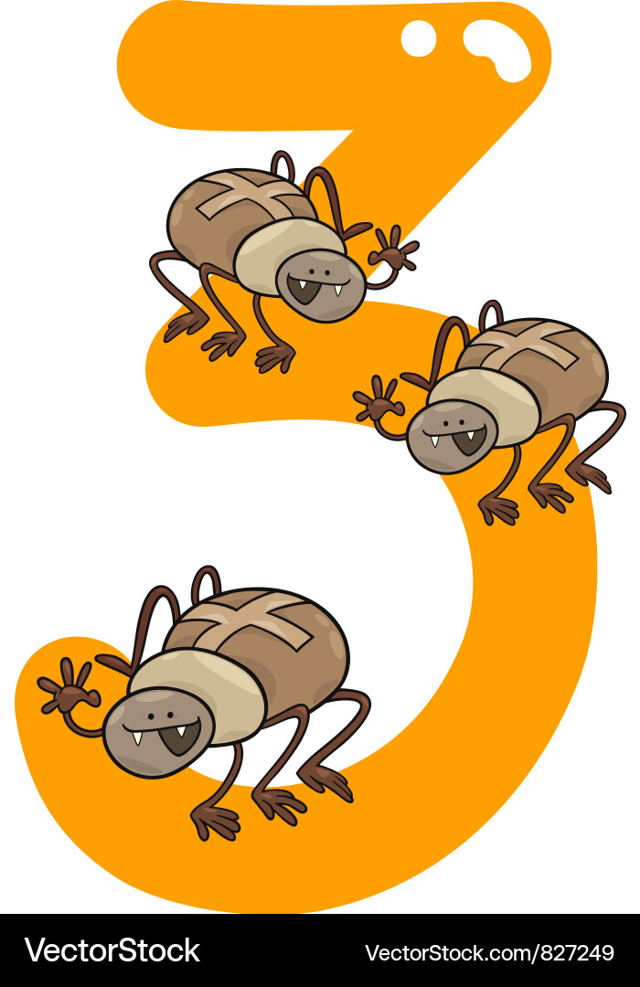 Number three Vector Image