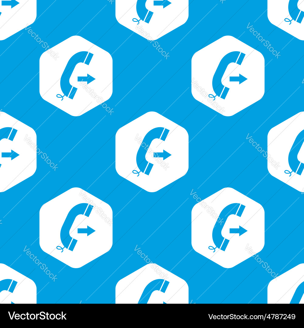 Outgoing call hexagon pattern vector image
