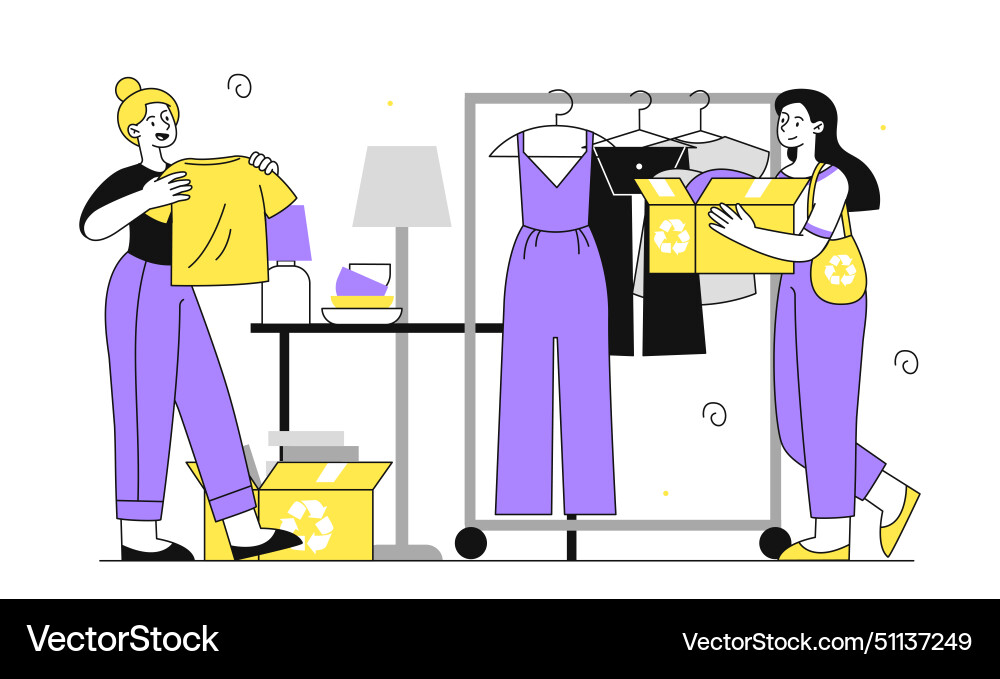 Reuse of things simple Vector Image