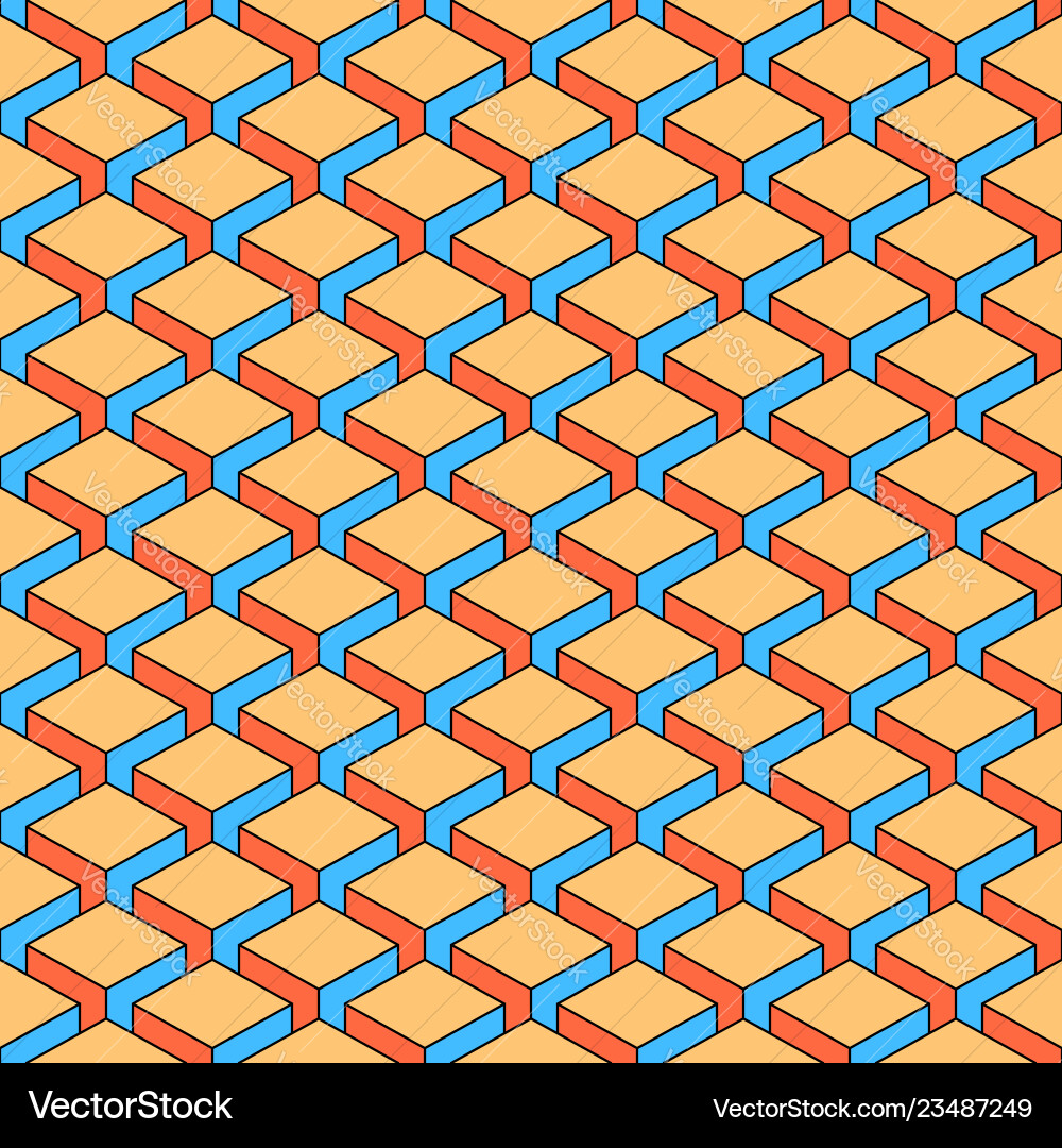 Seamless pattern with 3-d effect cubes Seamless pattern with 3-d effect cubes vector image