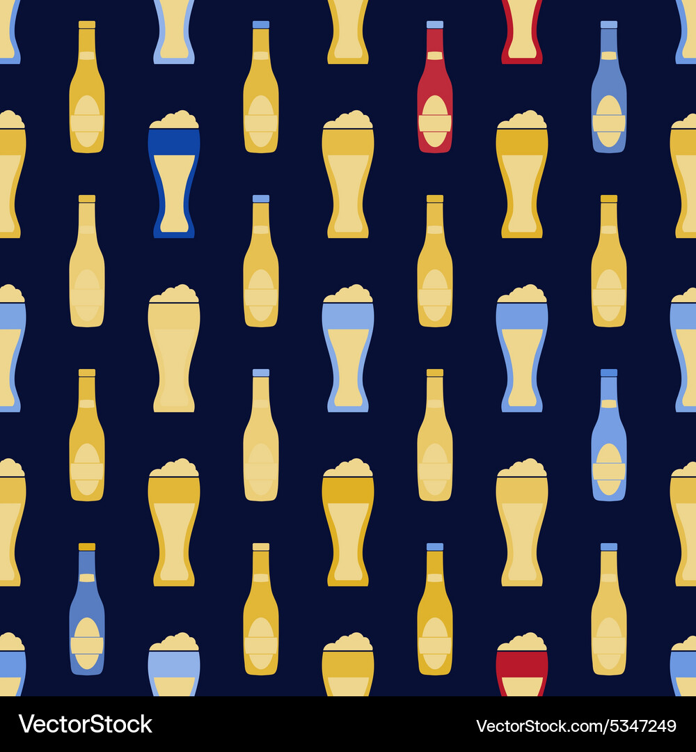 Seamless pattern with consumption of beer Vector Image