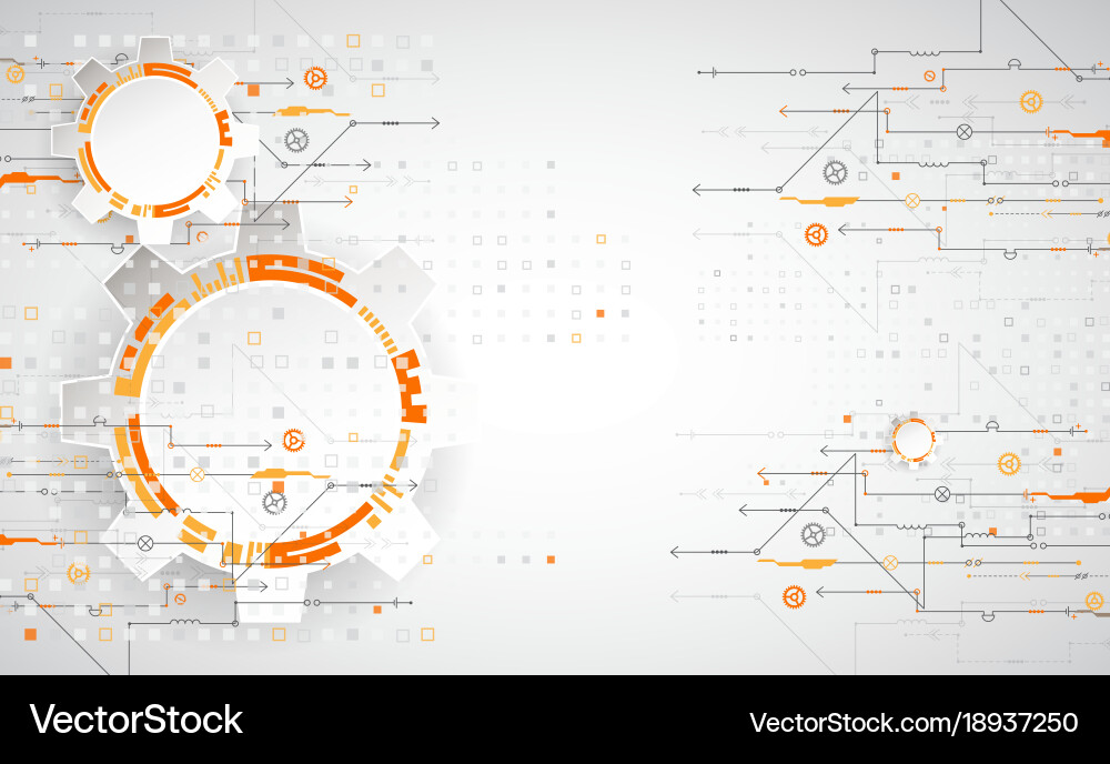 Abstract technological background with various Vector Image