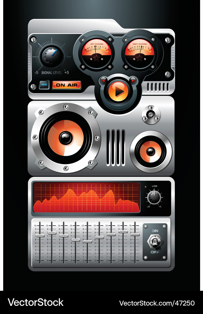 Analog Audio Player vector image