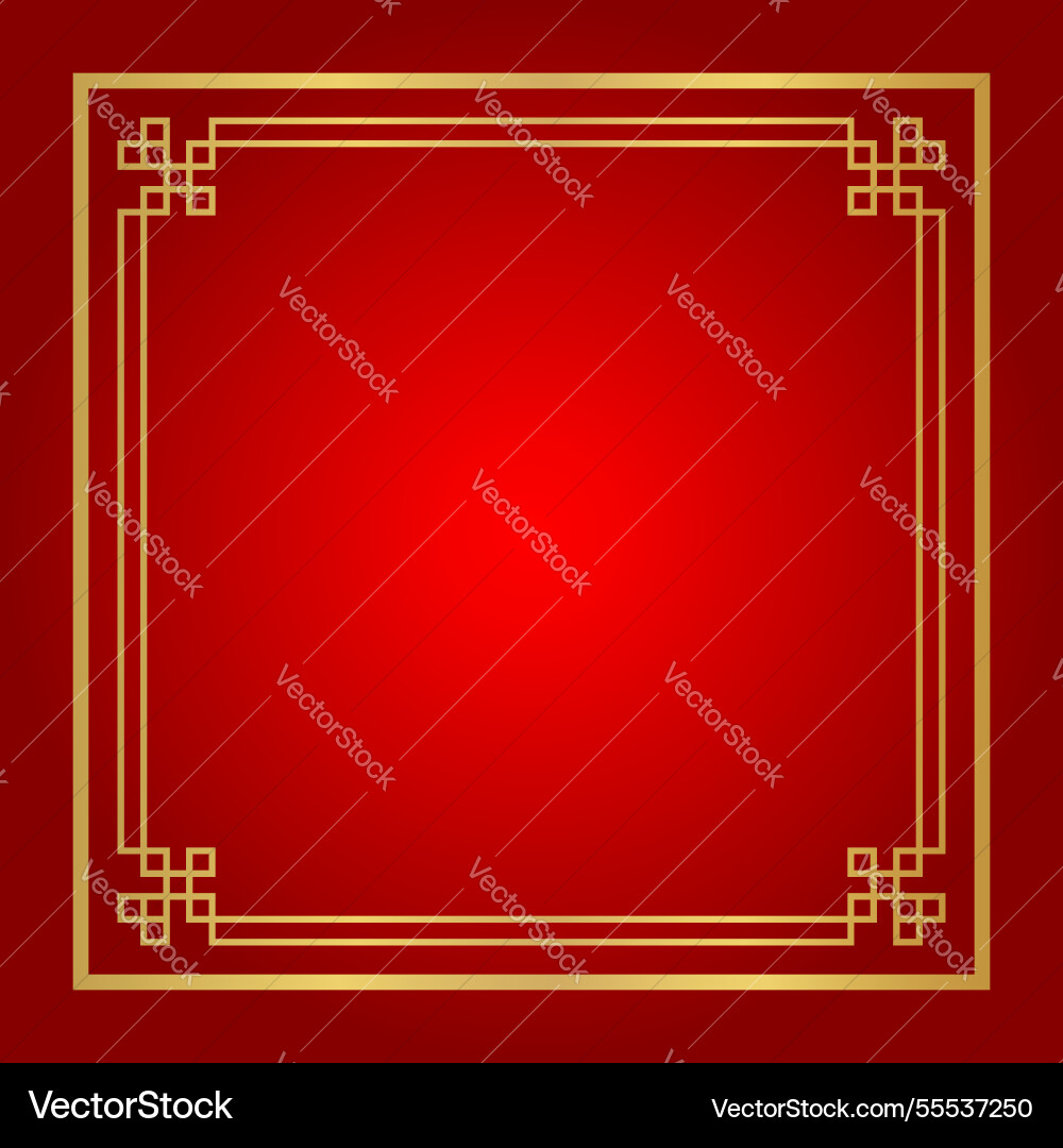 Chinese certificate frame square red background Chinese certificate frame square red background Vector Image