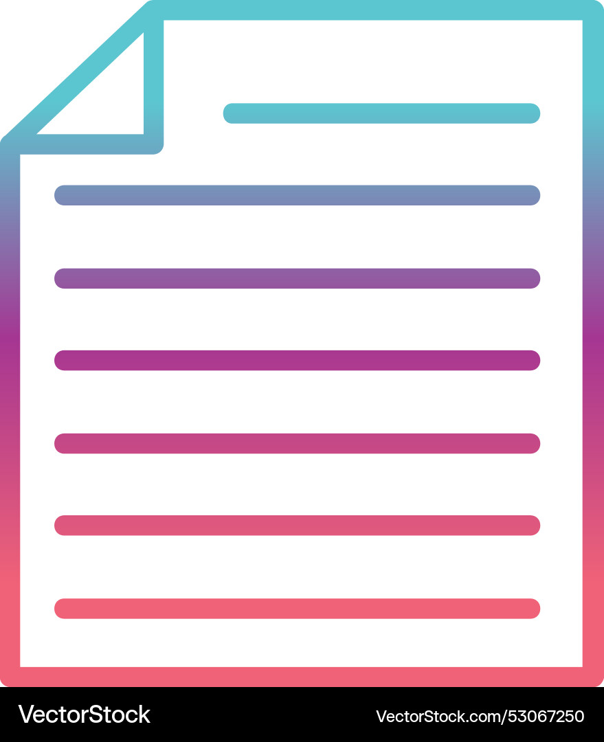 File line gradient design Vector Image