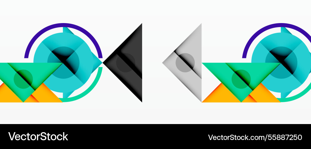 Geometric abstract design with layered triangles Geometric abstract design with layered triangles Vector Image