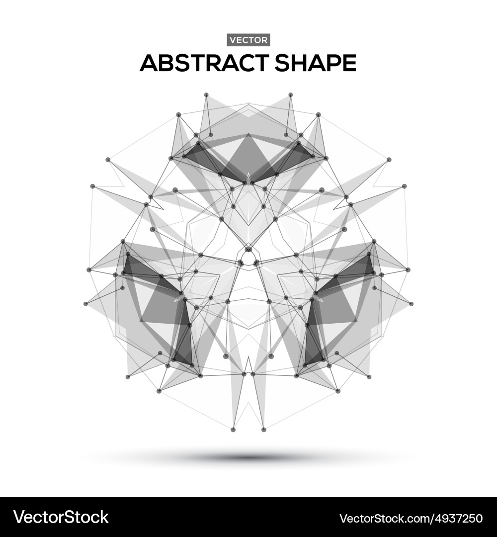 Geometric Network Structure vector image