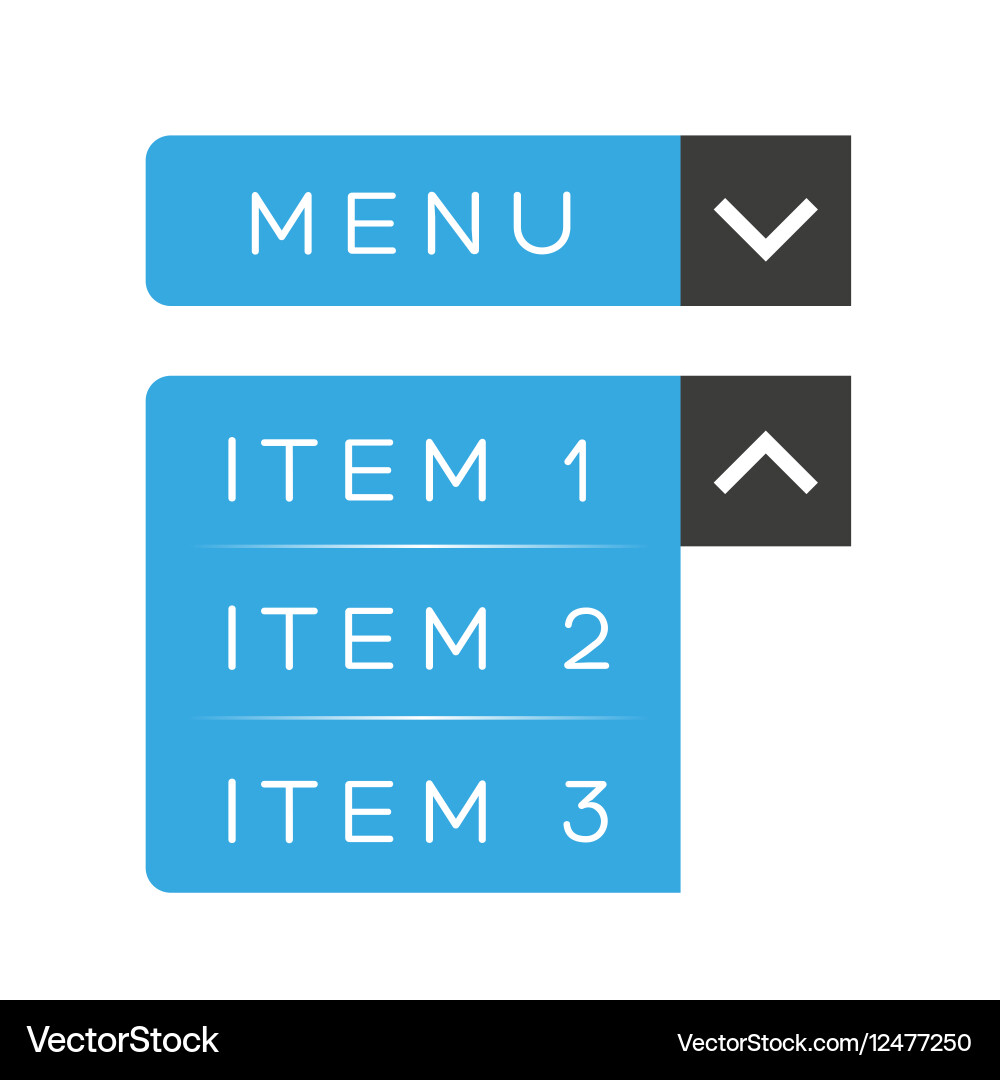 Menu item ux vector image