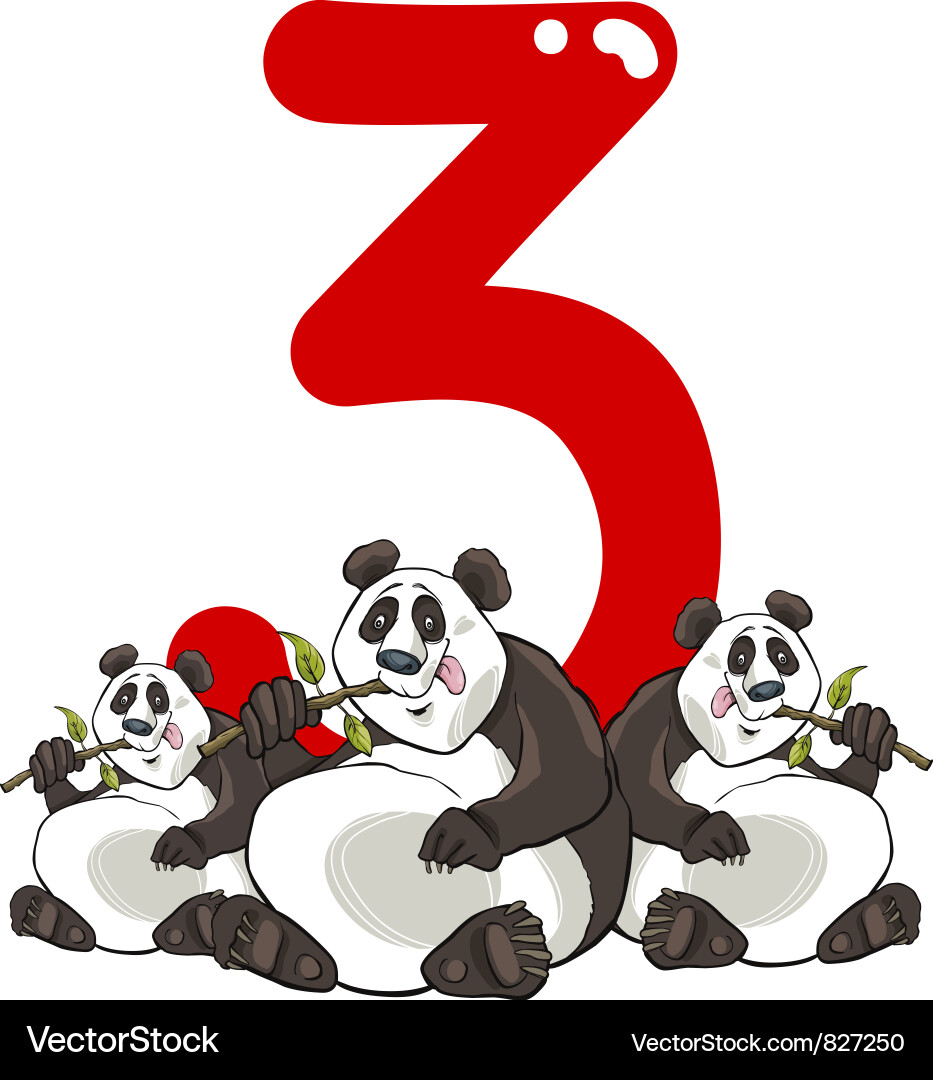 Number three Vector Image