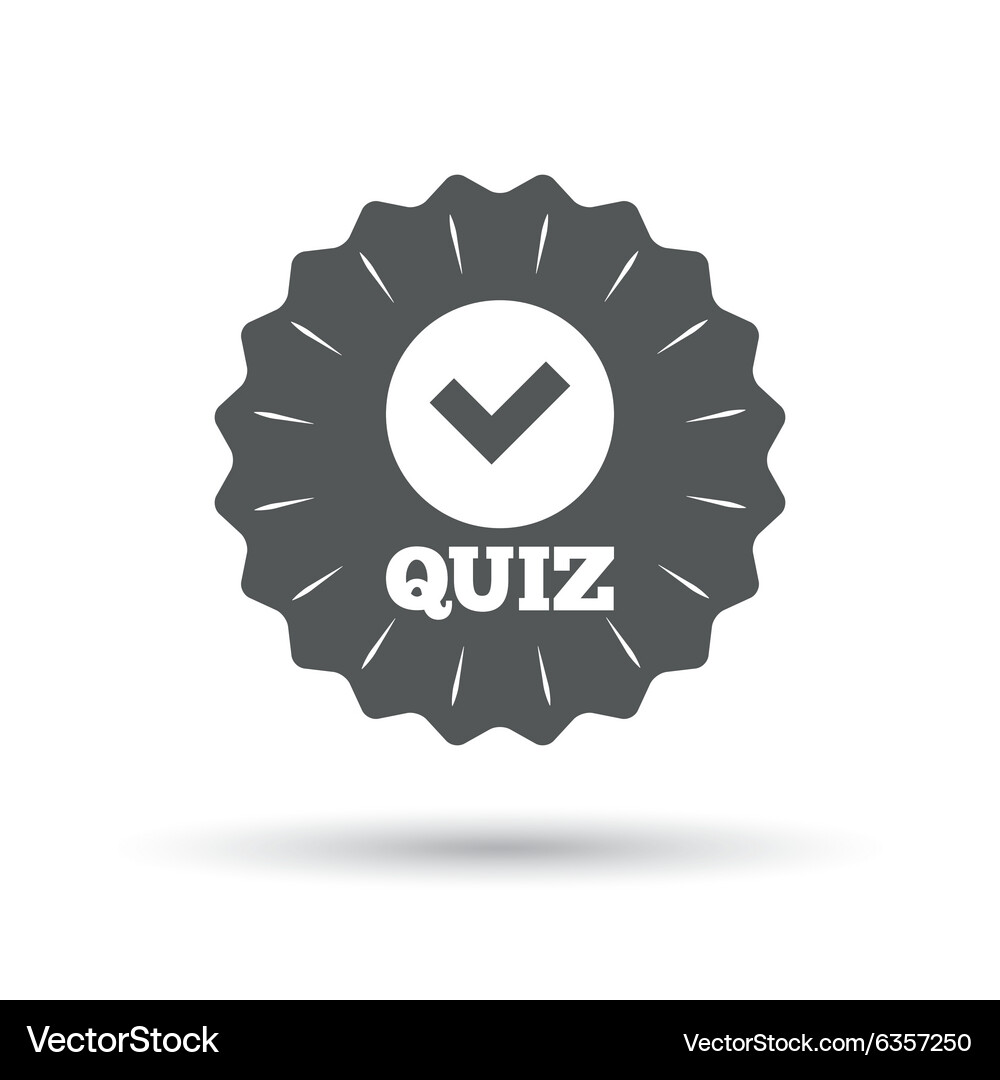 Quiz sign icon questions and answers game Vector Image
