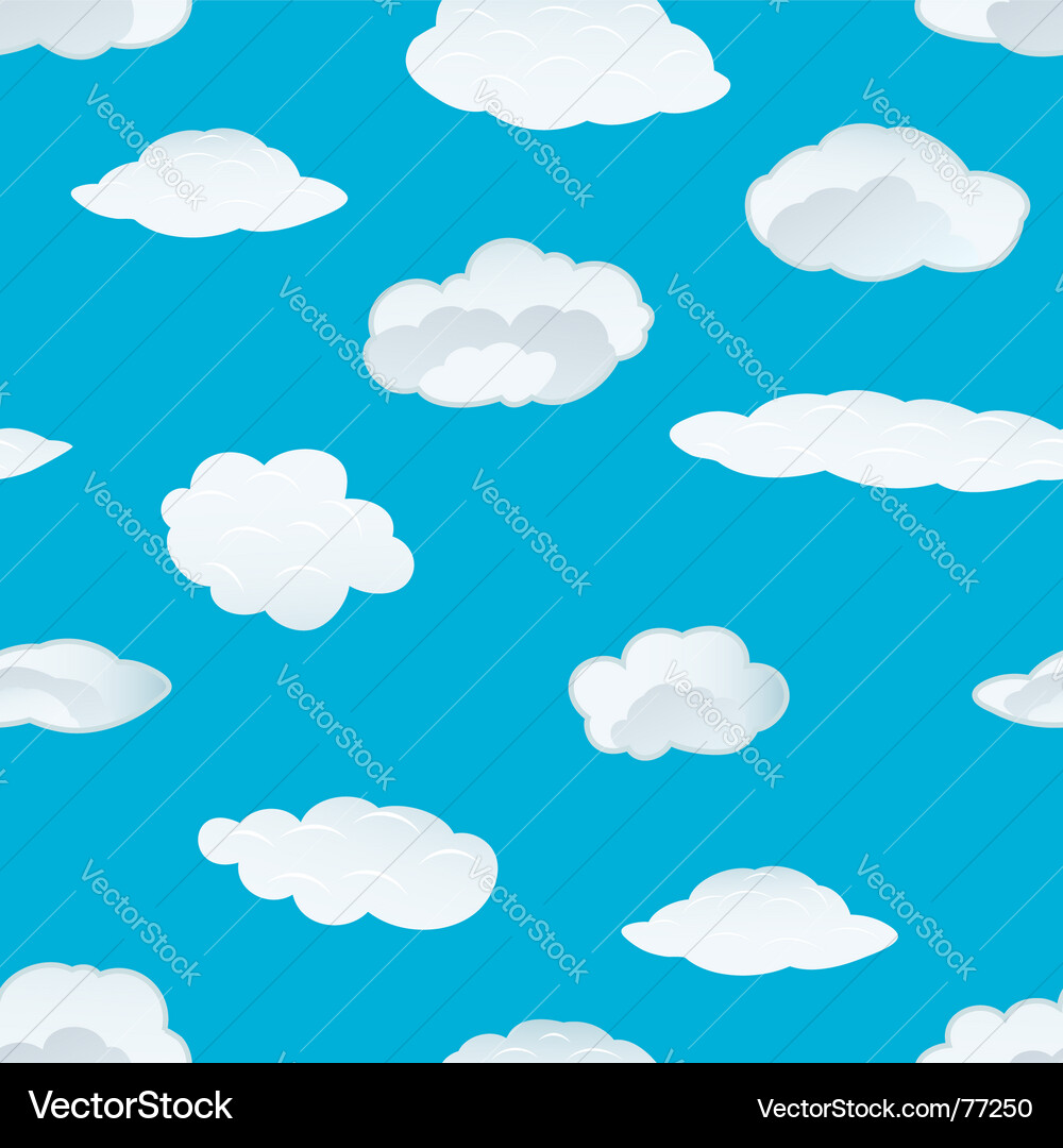 Seamless Cloud Background Vector Image