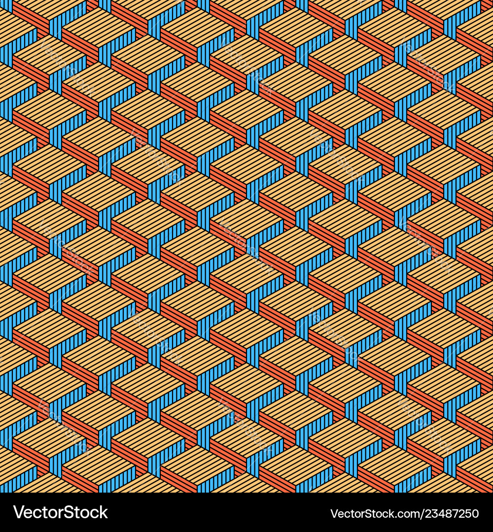 Seamless pattern with 3-d effect cubes Seamless pattern with 3-d effect cubes vector image