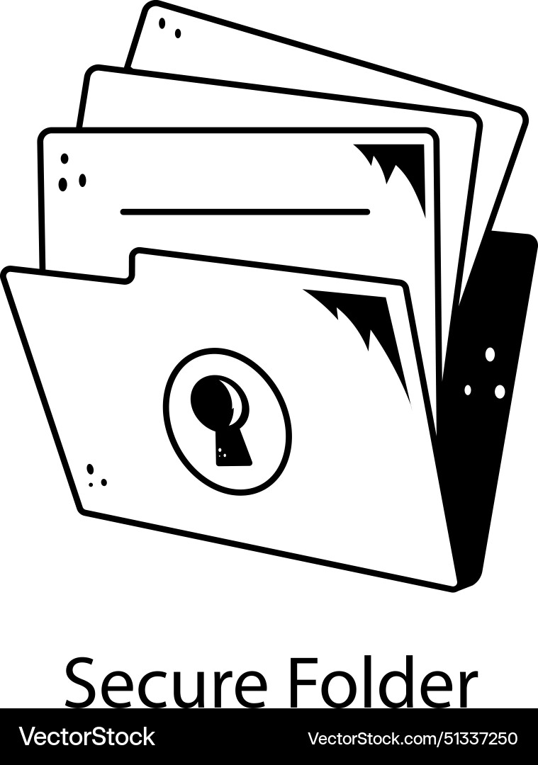 Secure folder vector image