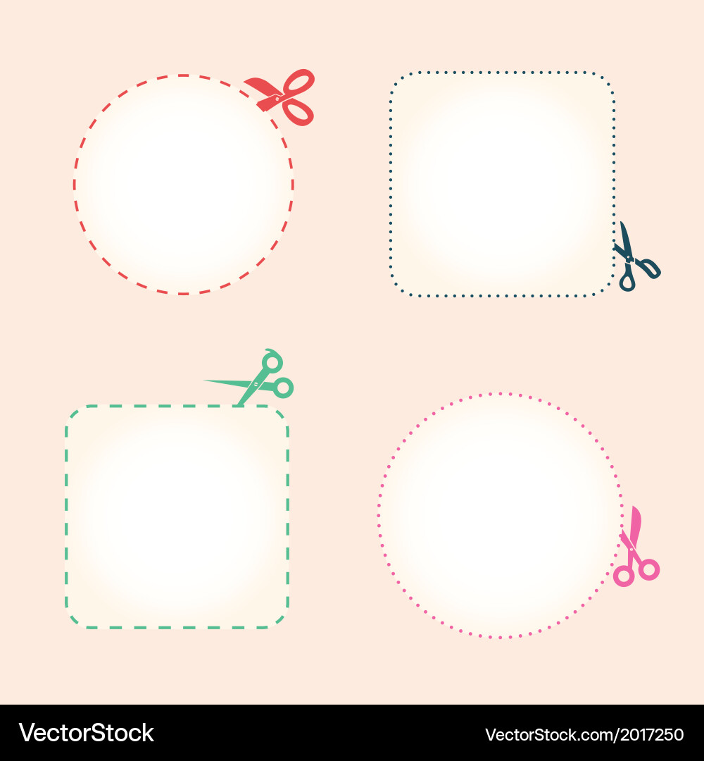 Set of cutting scissors Vector Image