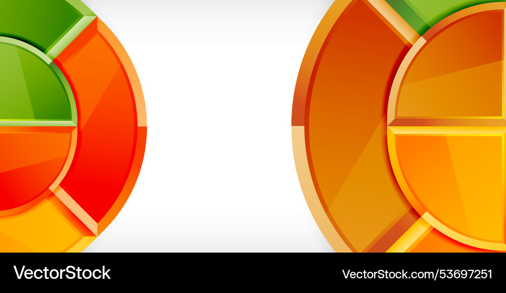 Abstract background - circles and round triangles Vector Image