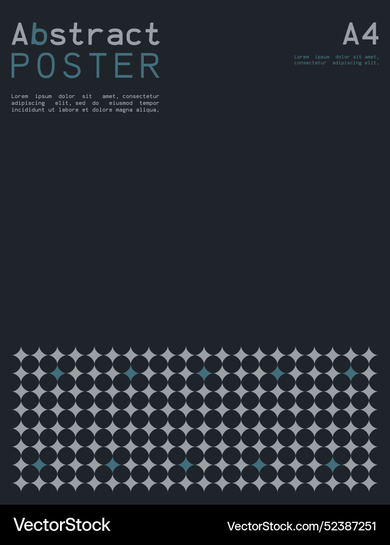 Abstract poster in a4 format with geometric shapes Abstract poster in a4 format with geometric shapes Vector Image