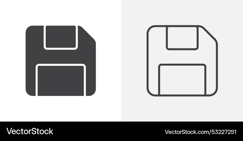 Floppy disk flat and simple set design vector image