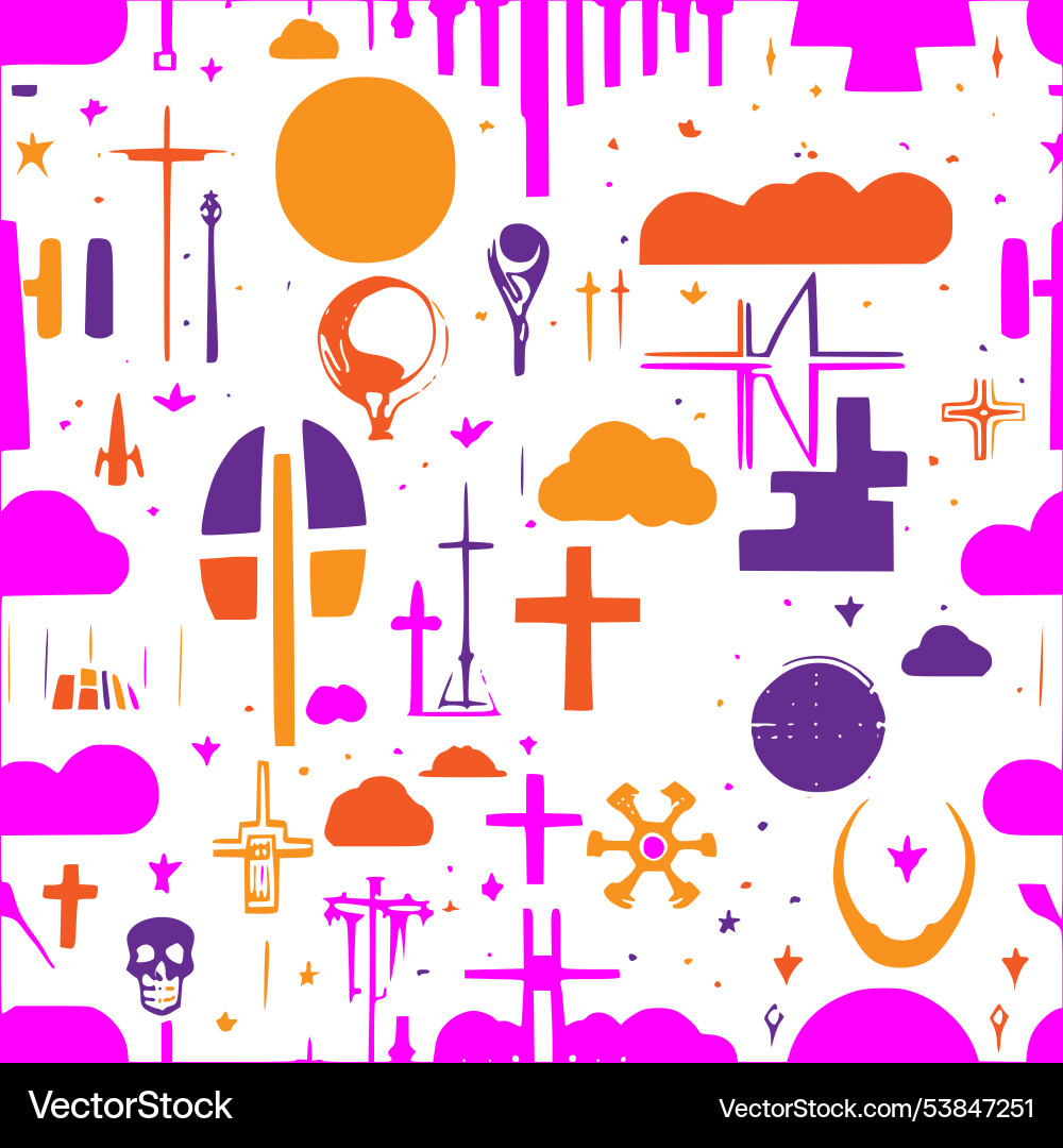 Graveyard abstract pattern seamless Graveyard abstract pattern seamless Vector Image