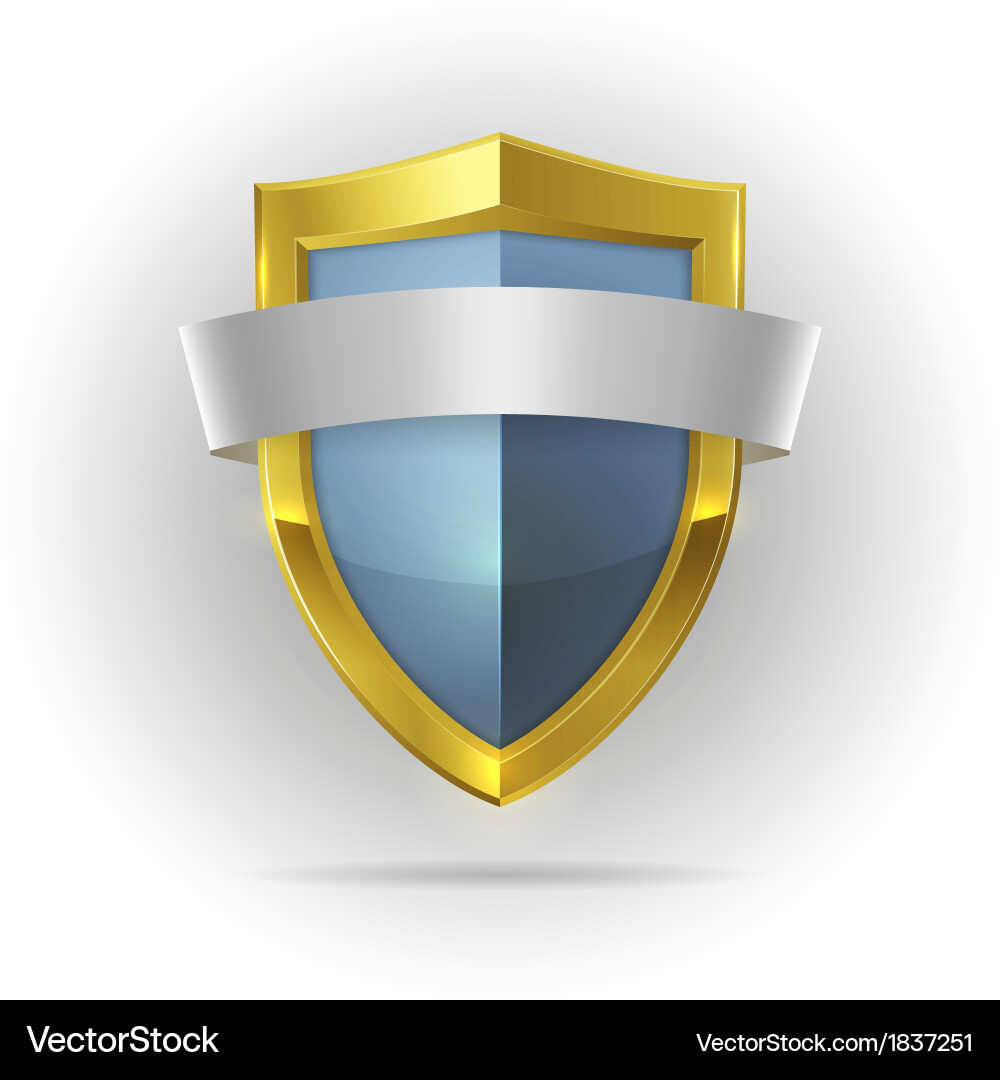 Guard shield with blank ribbon emblem