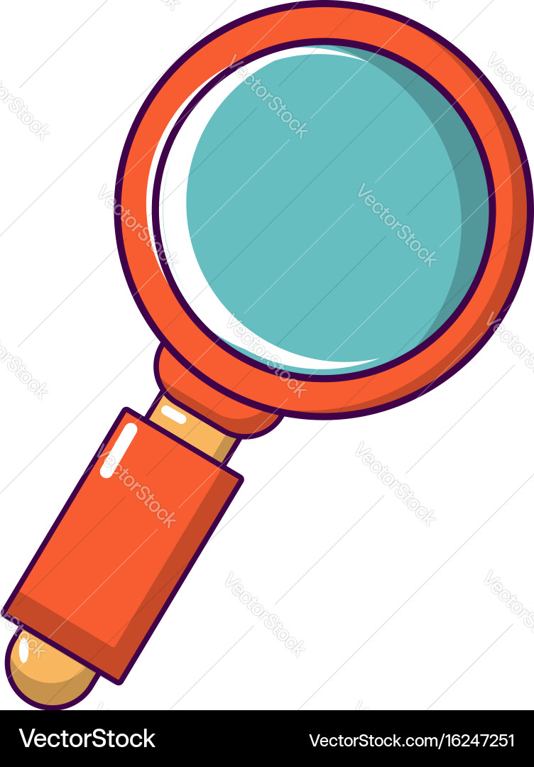 Retro magnifying glass icon cartoon style – Royalty-Free Vector |  VectorStock, image size:752x1080