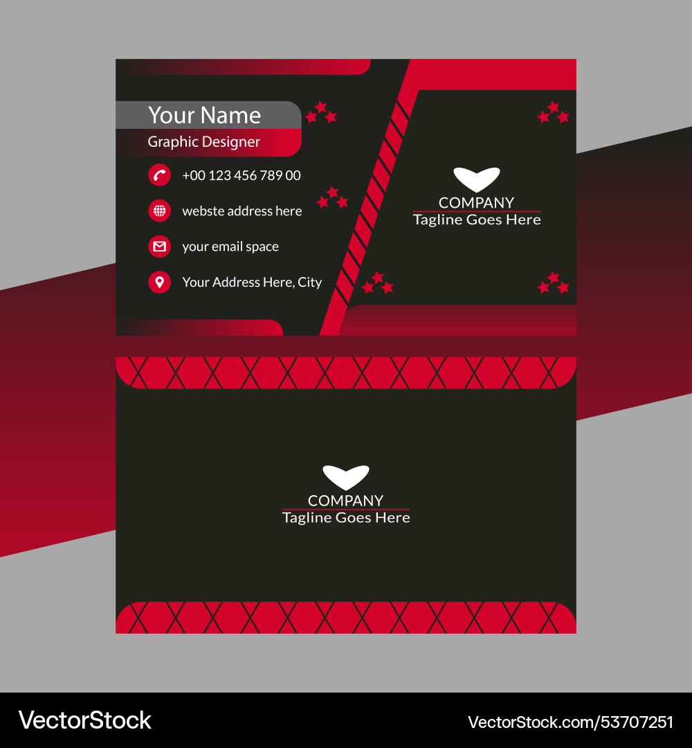 Stylish business card layout for networking Vector Image