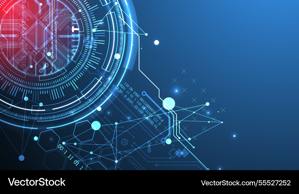Abstraction on the theme of tech circles Abstraction on the theme of tech circles vector image