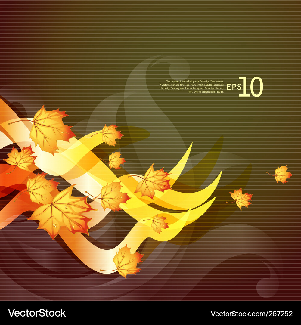 Background for design on a theme autumn Vector Image