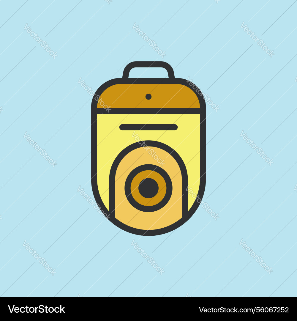 Body camera icon made flat color style Vector Image