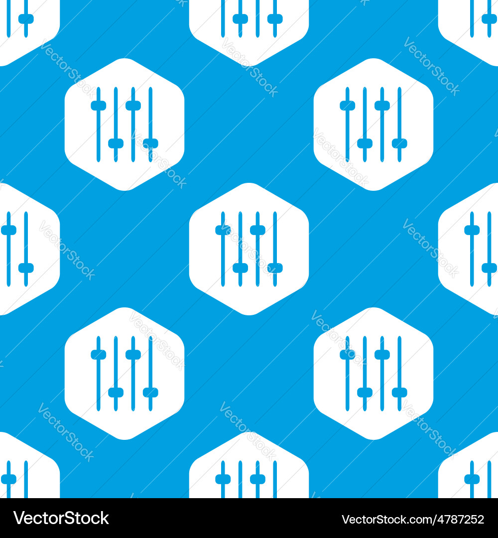 Console faders hexagon pattern vector image