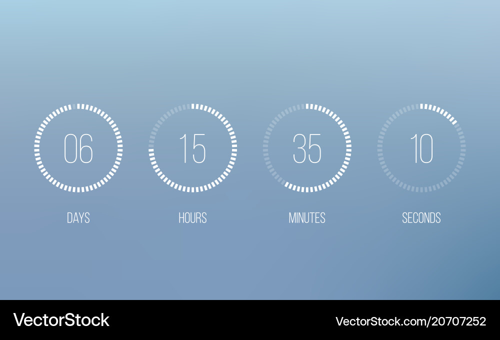 Countdown Taktzähler digital Timer Countdown Taktzähler digital Timer vektorbild