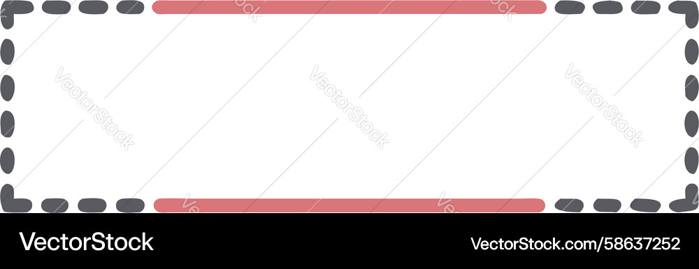 Dashed Rectangle Frame Vector Image