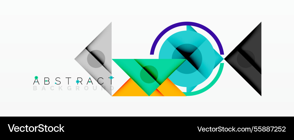 Geometric abstract design with layered triangles Vector Image