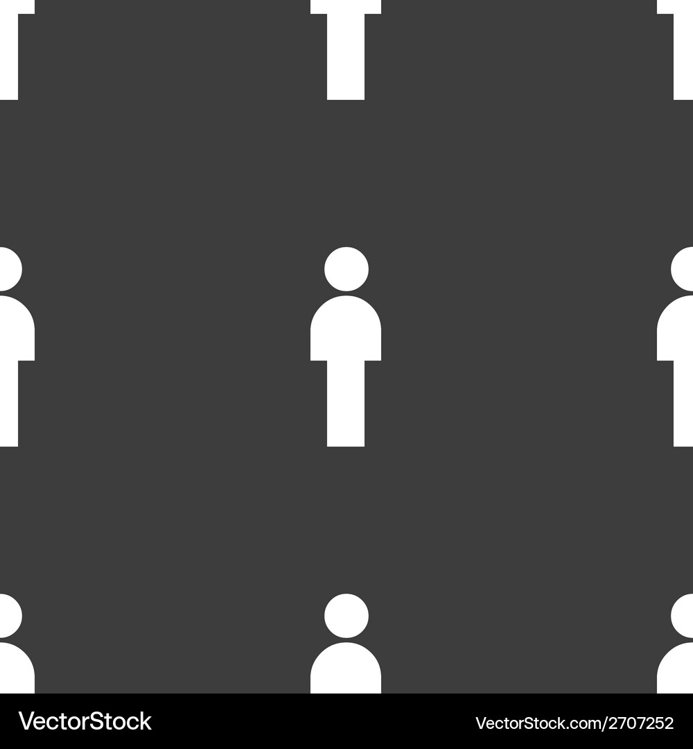 Man restroom web icon flat design seamless pattern Vector Image