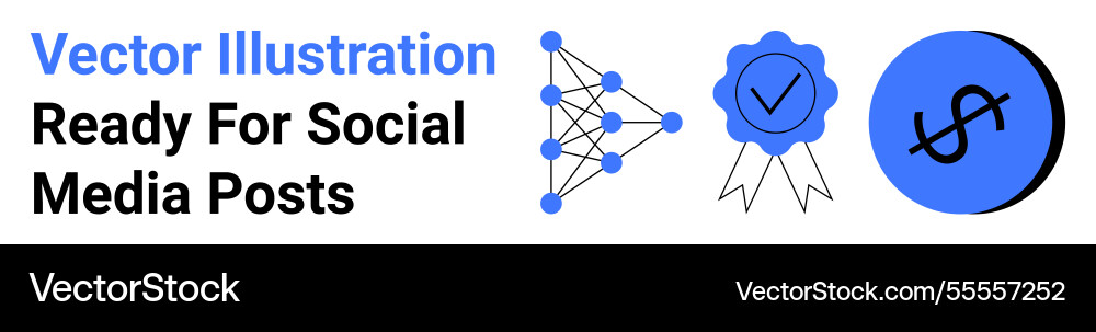 Neural network diagram badge with checkmark Neural network diagram badge with checkmark vector image