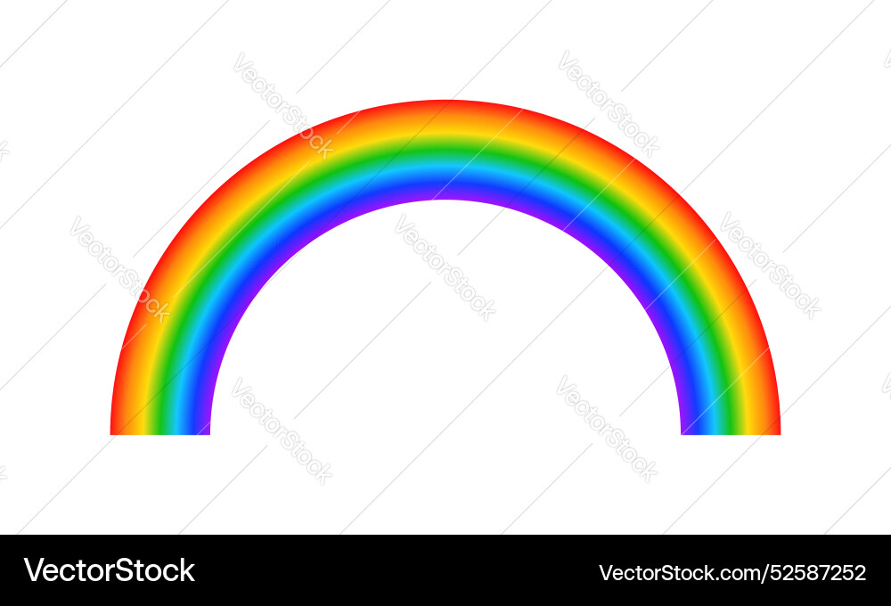 Rainbow curve multicolored arch shape isolated Rainbow curve multicolored arch shape isolated vector image