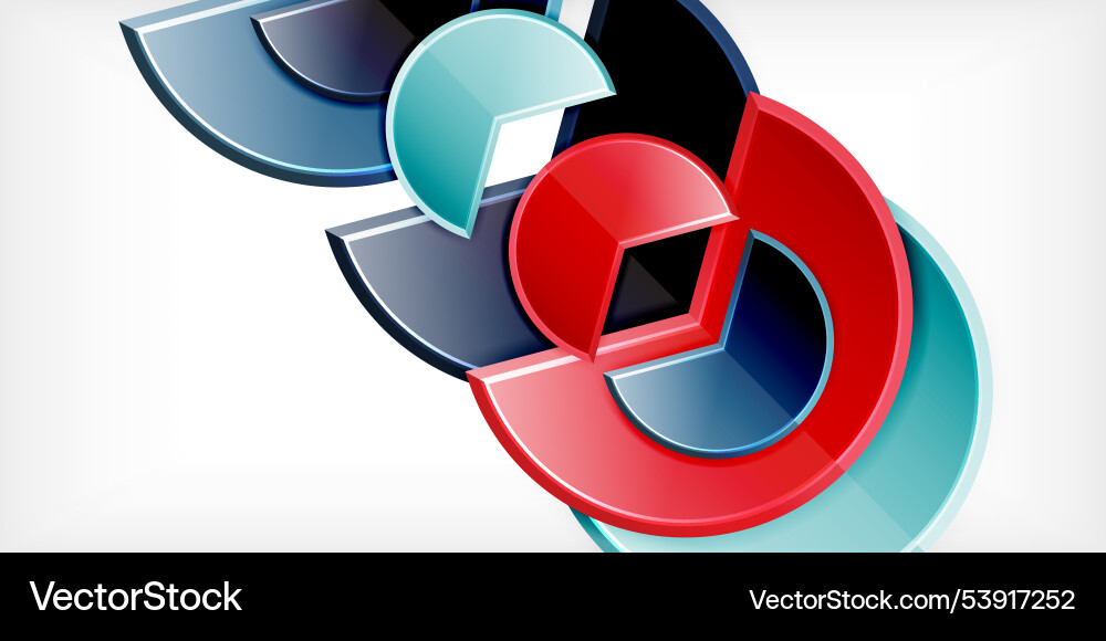 Trendy round shapes with triangular angle design Trendy round shapes with triangular angle design Vector Image