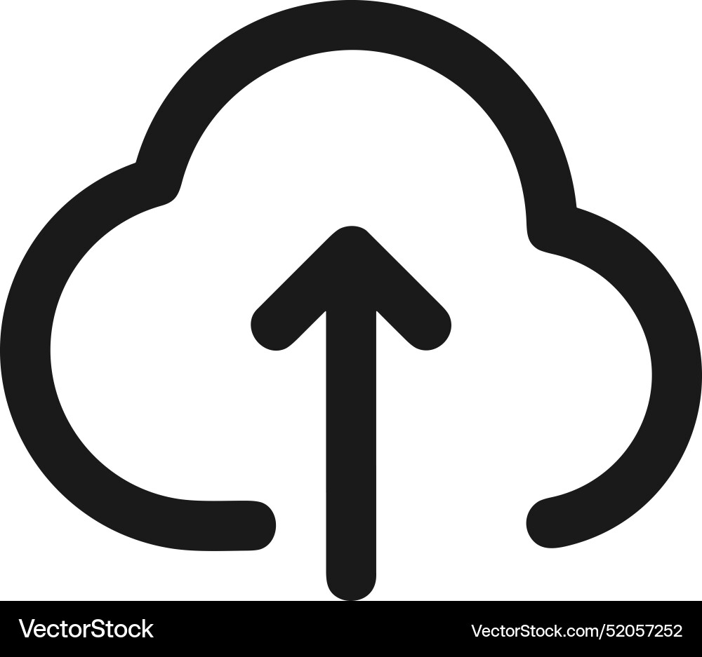 Upload outline icon symbol image Upload outline icon symbol image Vector Image