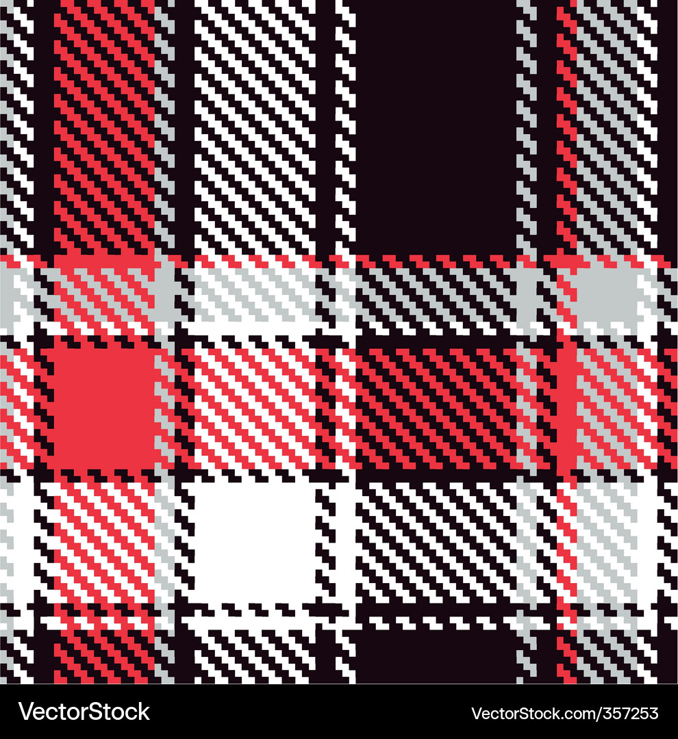 Classic Red and White Checkered Pattern Vector Image