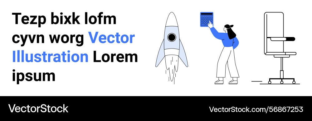 Creative concepts with rocket worker organizing Creative concepts with rocket worker organizing vector image