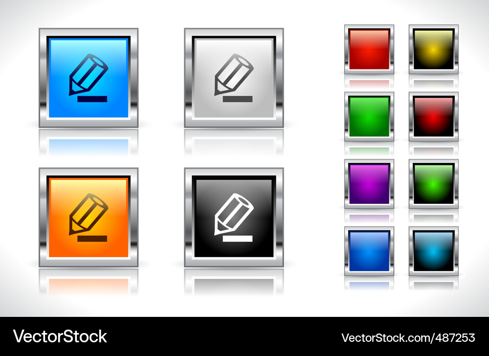 Modern Website Button Icons Vector Image