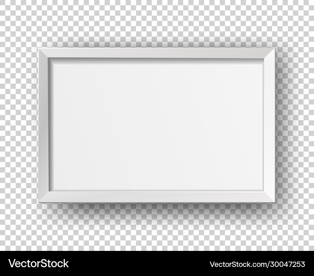 Realistic square empty picture frame mockup Realistic square empty picture frame mockup vector image