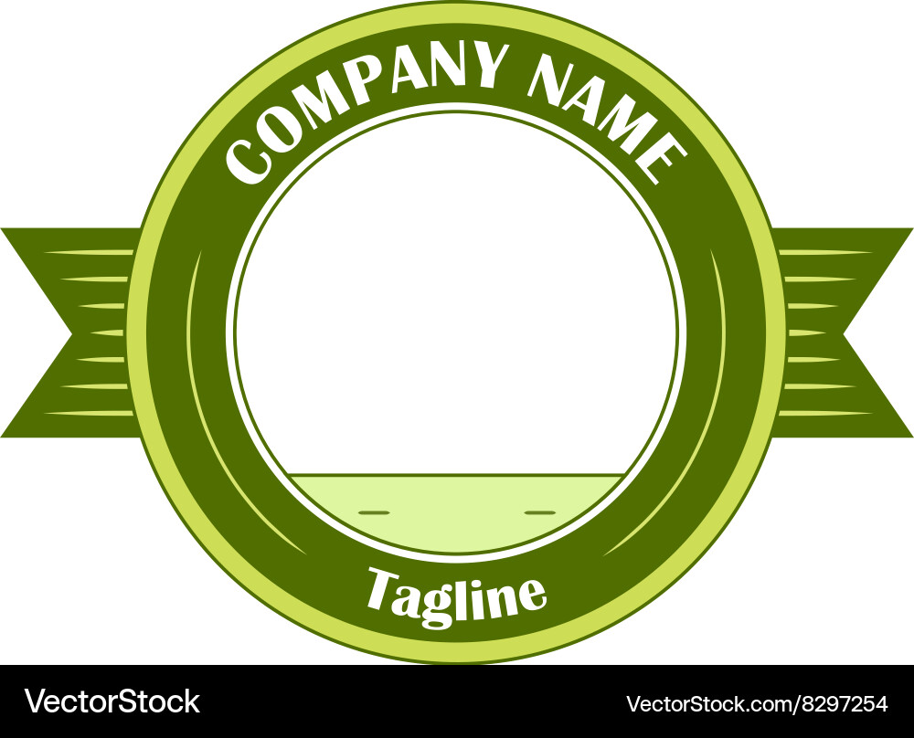 Crest-with-line vector image