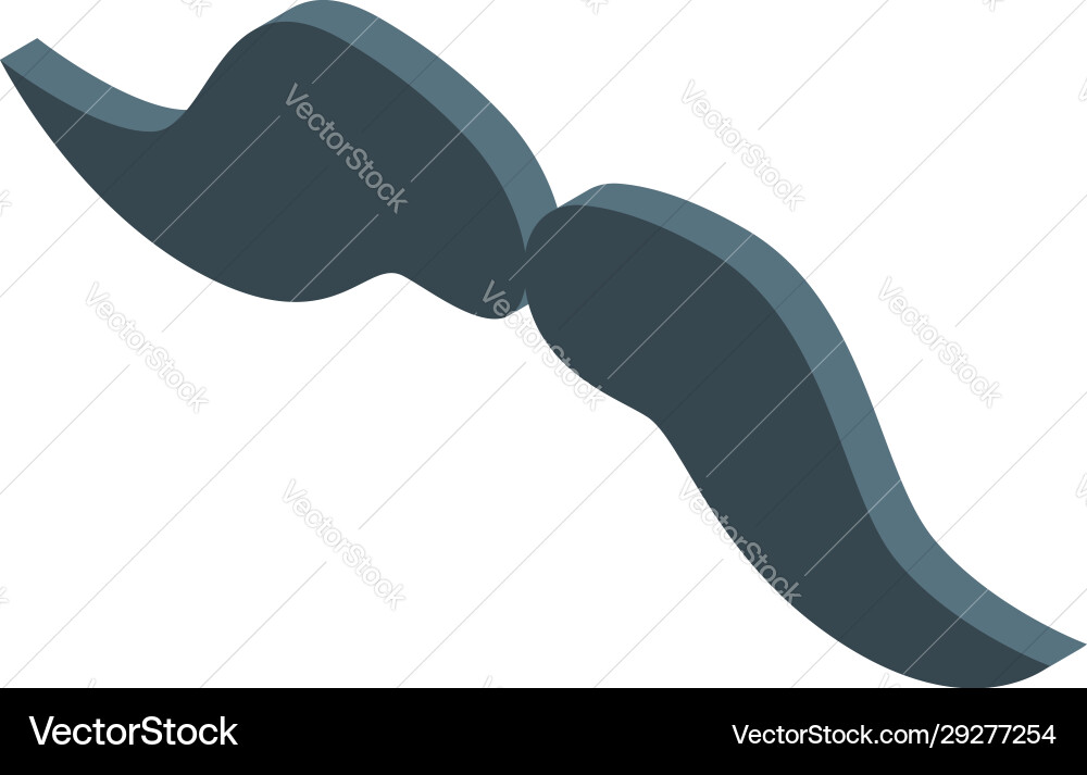 Mexican mustache icon isometric style Mexican mustache icon isometric style vector image