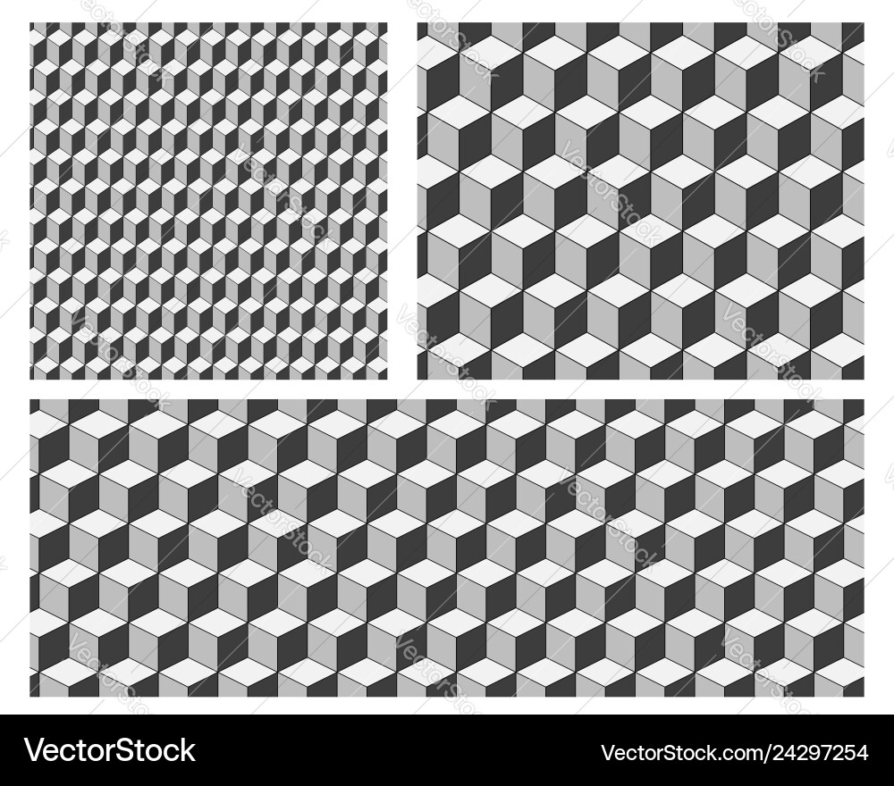 Modern Cube Pattern - Seamless vector image