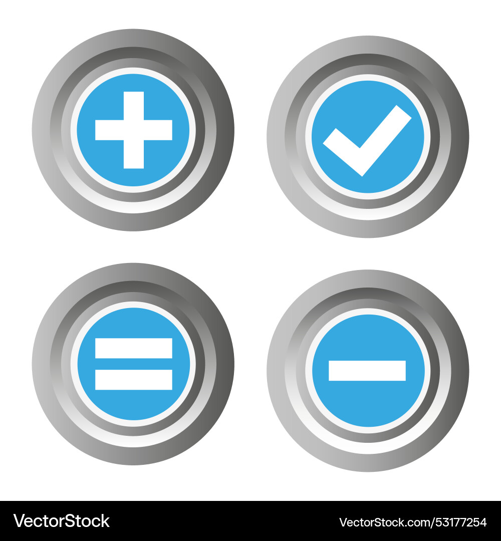 Set with buttons are mathematical symbols for web Set with buttons are mathematical symbols for web vector image