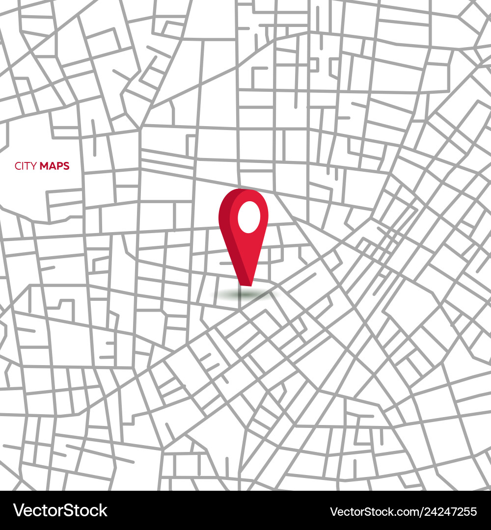 Abstract city map with small pointers Vector Image