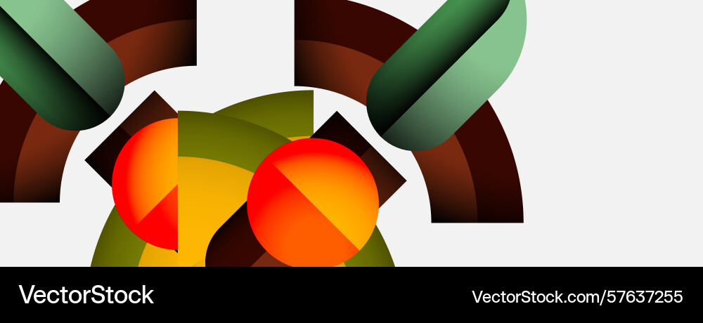 Abstract geometric composition shapes overlap Abstract geometric composition shapes overlap Vector Image