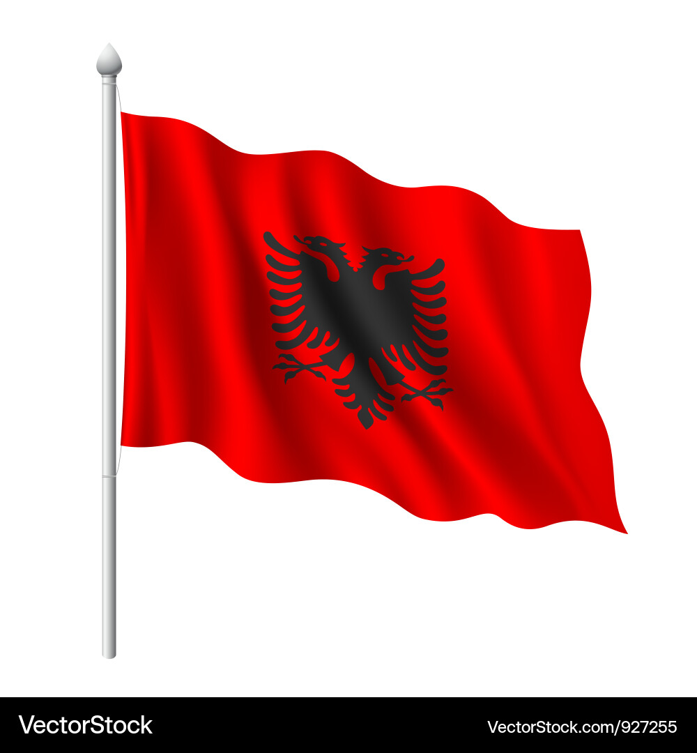 Albanian Flag Vector Image